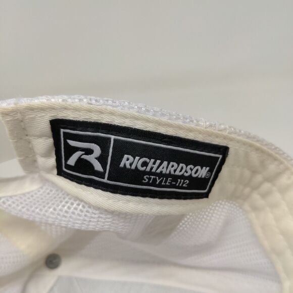 Richardson Mens Gnarlhorn Snapback Mesh Back Hat White Gray Adjustable - Picture 11 of 12